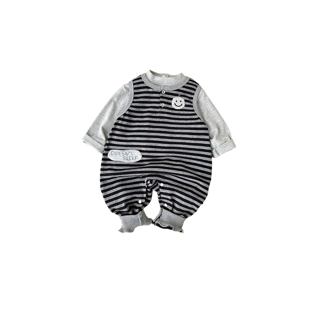 Casual  Overalls Set for Boys Stripe Two-Piece Outfit, Toddler Boy Clothes