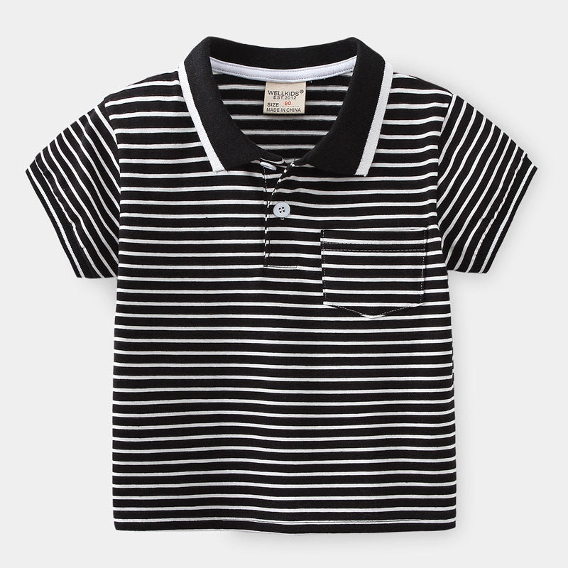 Short Sleeve Polo Shirt for Boys Cartoon Printed T-Shirt Kids Boy's Clothing