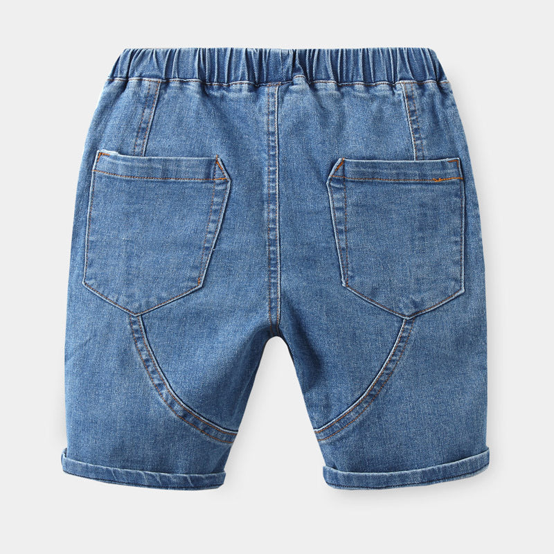 Casual Boy's Denim Shorts Summer Fashion Children's Mid-Length Pants