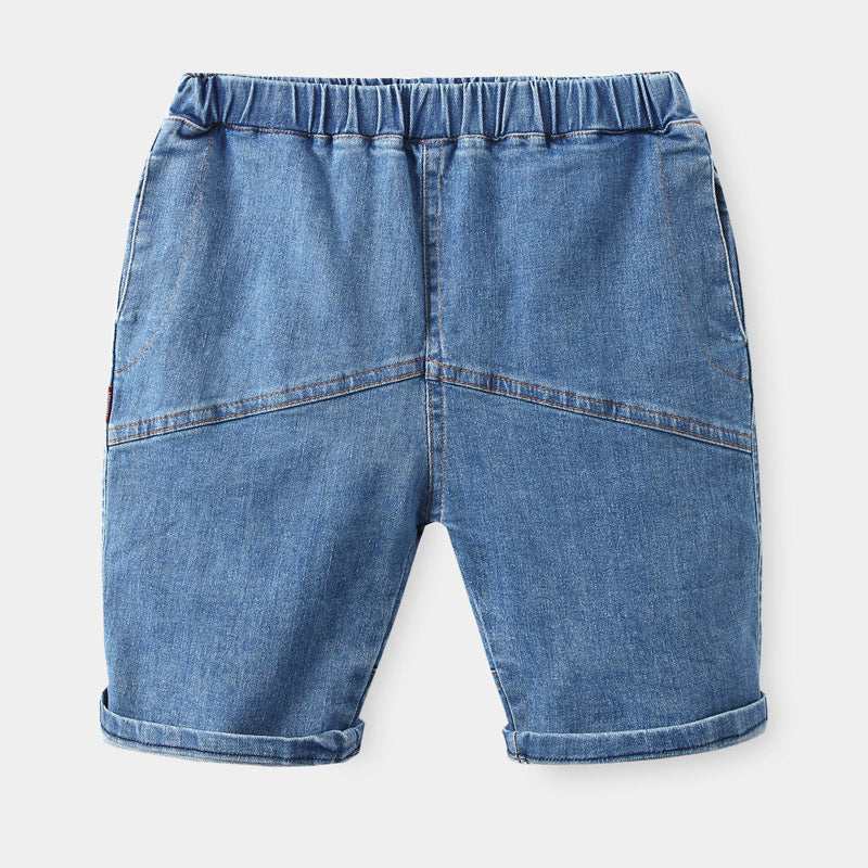 Casual Boy's Denim Shorts Summer Fashion Children's Mid-Length Pants