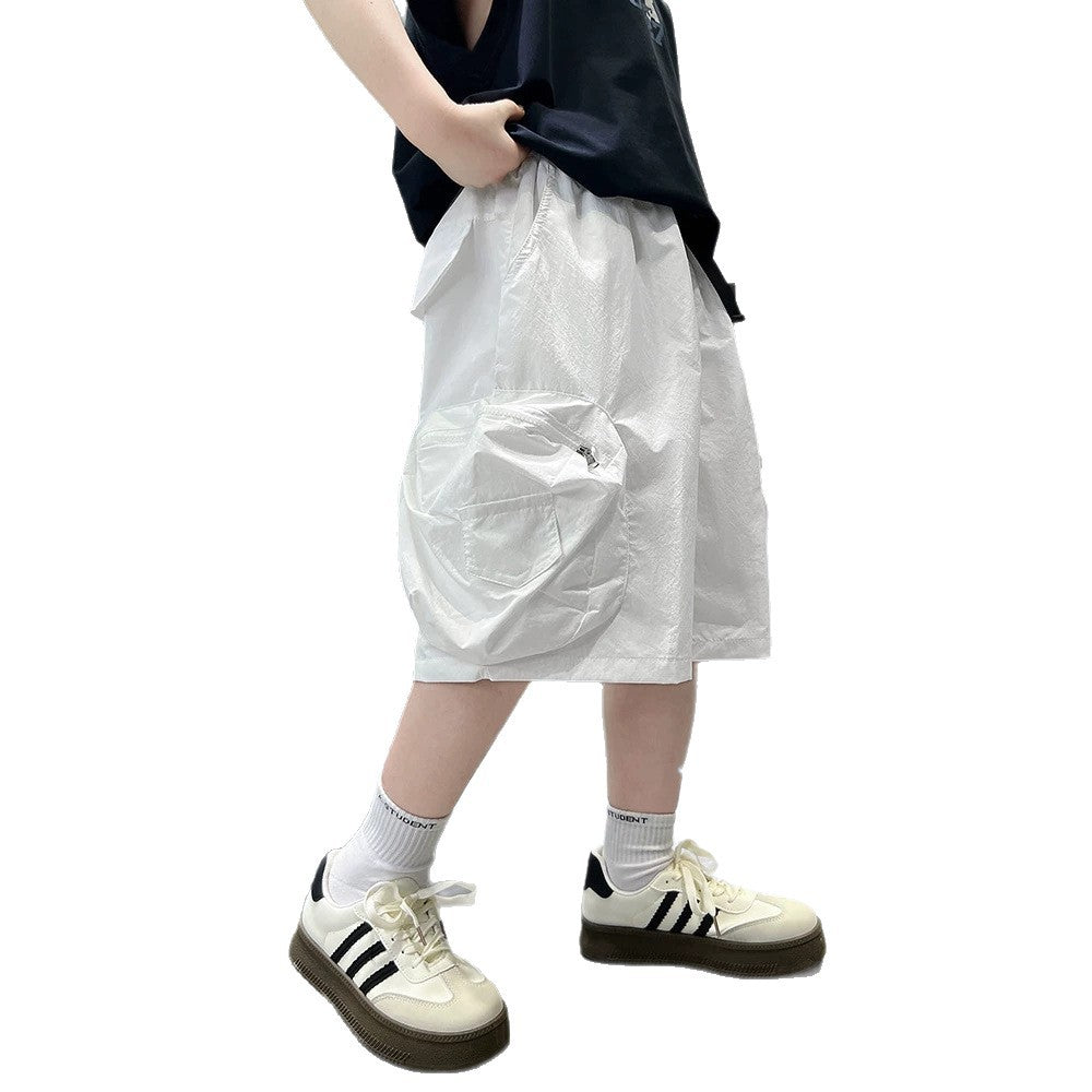 Boy's Cargo Shorts Trendy Kids Pants