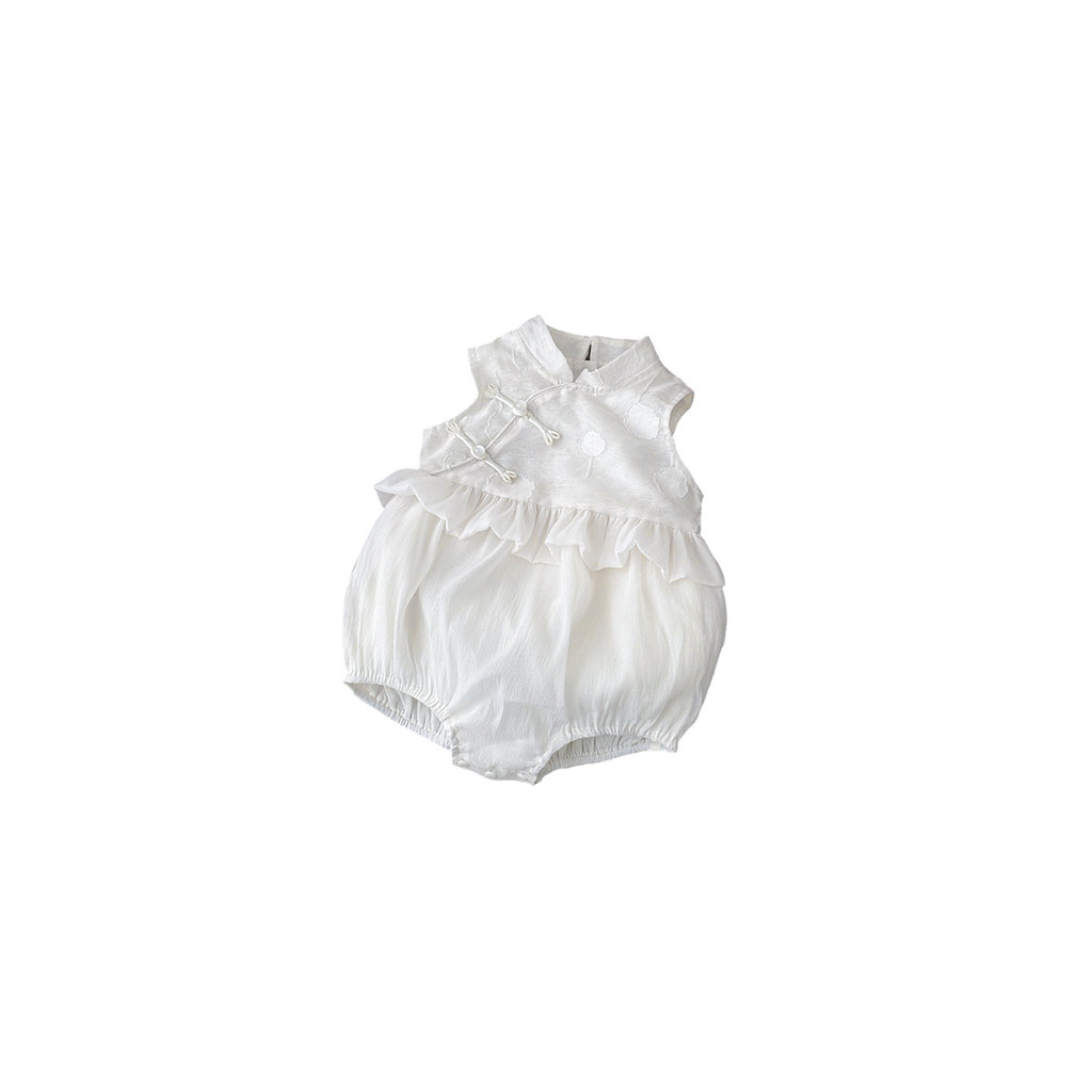 Sweet Embroidered Bodysuit, Baby Girl's 100-Day and First Birthday Outfit