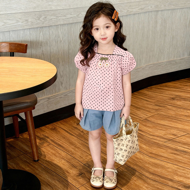 Short sleeved shorts two-piece set summer thin clothing