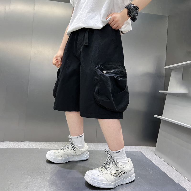 Boy's Cargo Shorts Trendy Kids Pants