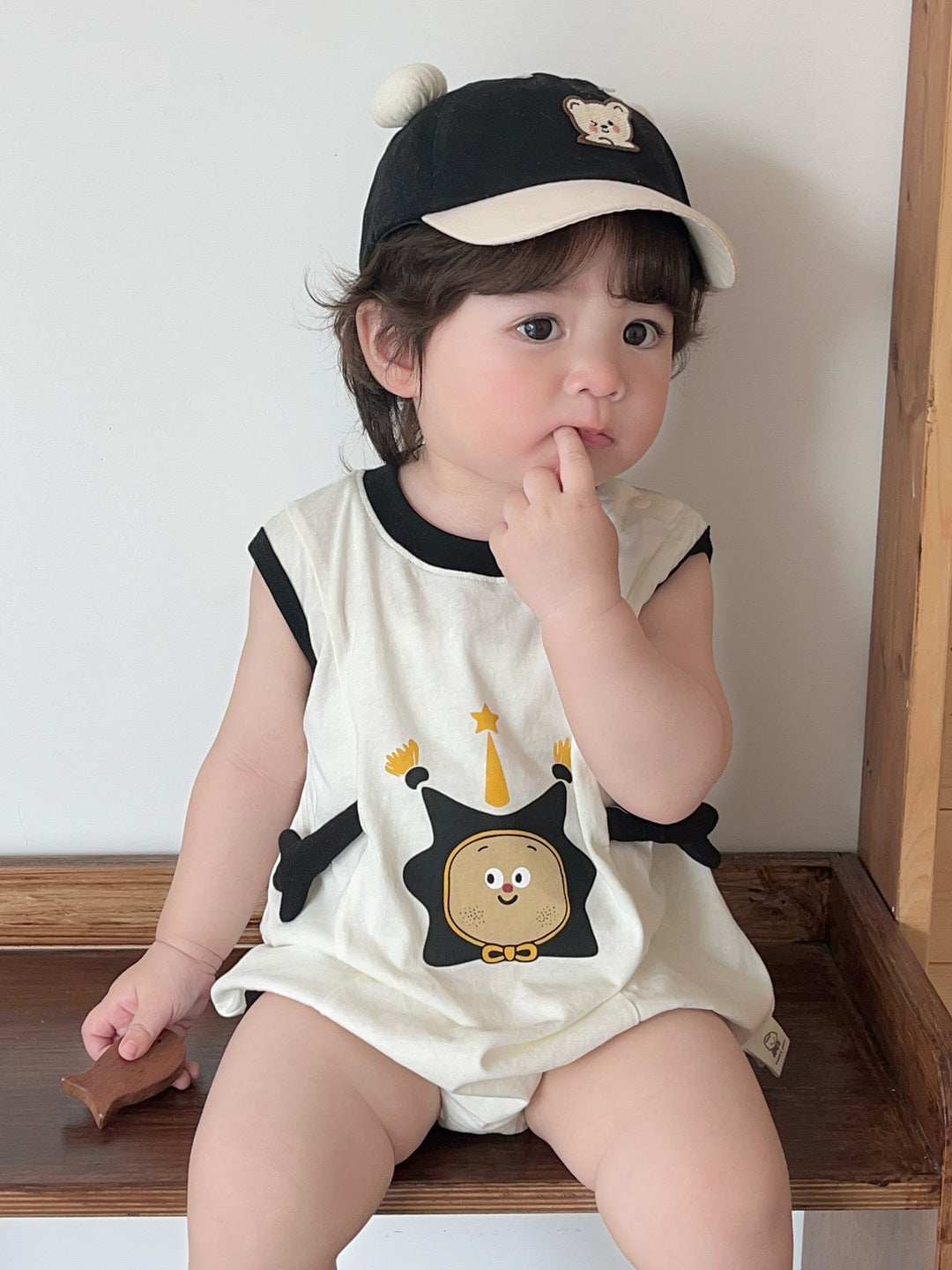 Baby Boy Romper Outfit Infant One-Piece Star Print Crawler Suit for Toddlers