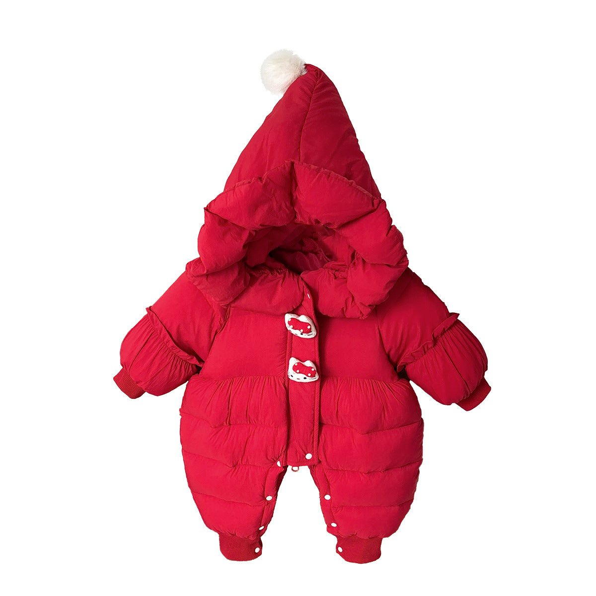 Cotton Onesie Infant Bodysuit Stylish Warm Thickened Baby Wrap Dress and Diaper Cover
