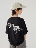 Cool Breathable Quick-Dry T-Shirt for Boys, Night Light Dinosaur Print