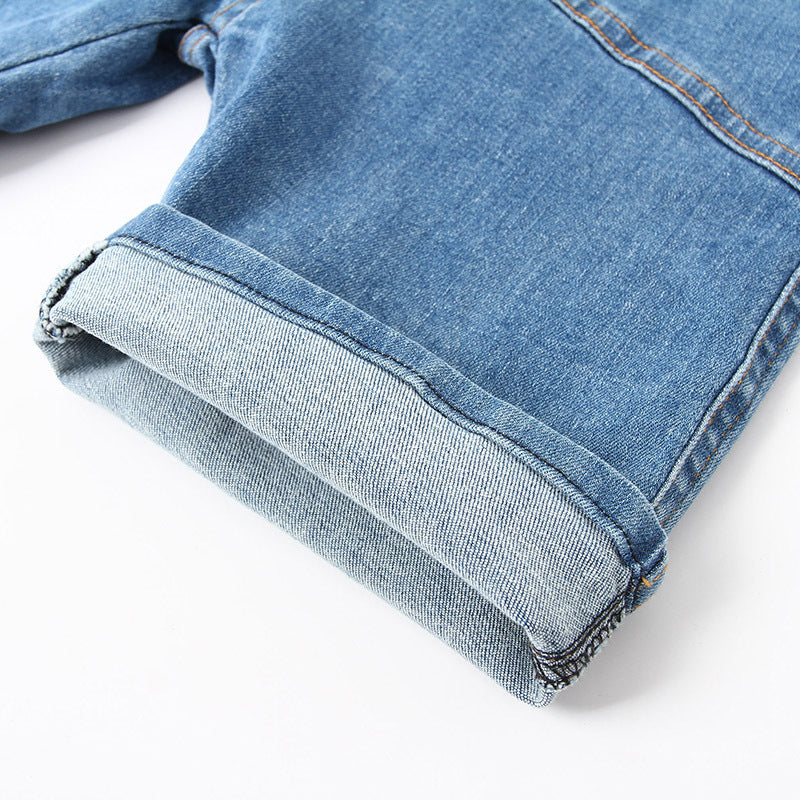 Casual Boy's Denim Shorts Summer Fashion Children's Mid-Length Pants