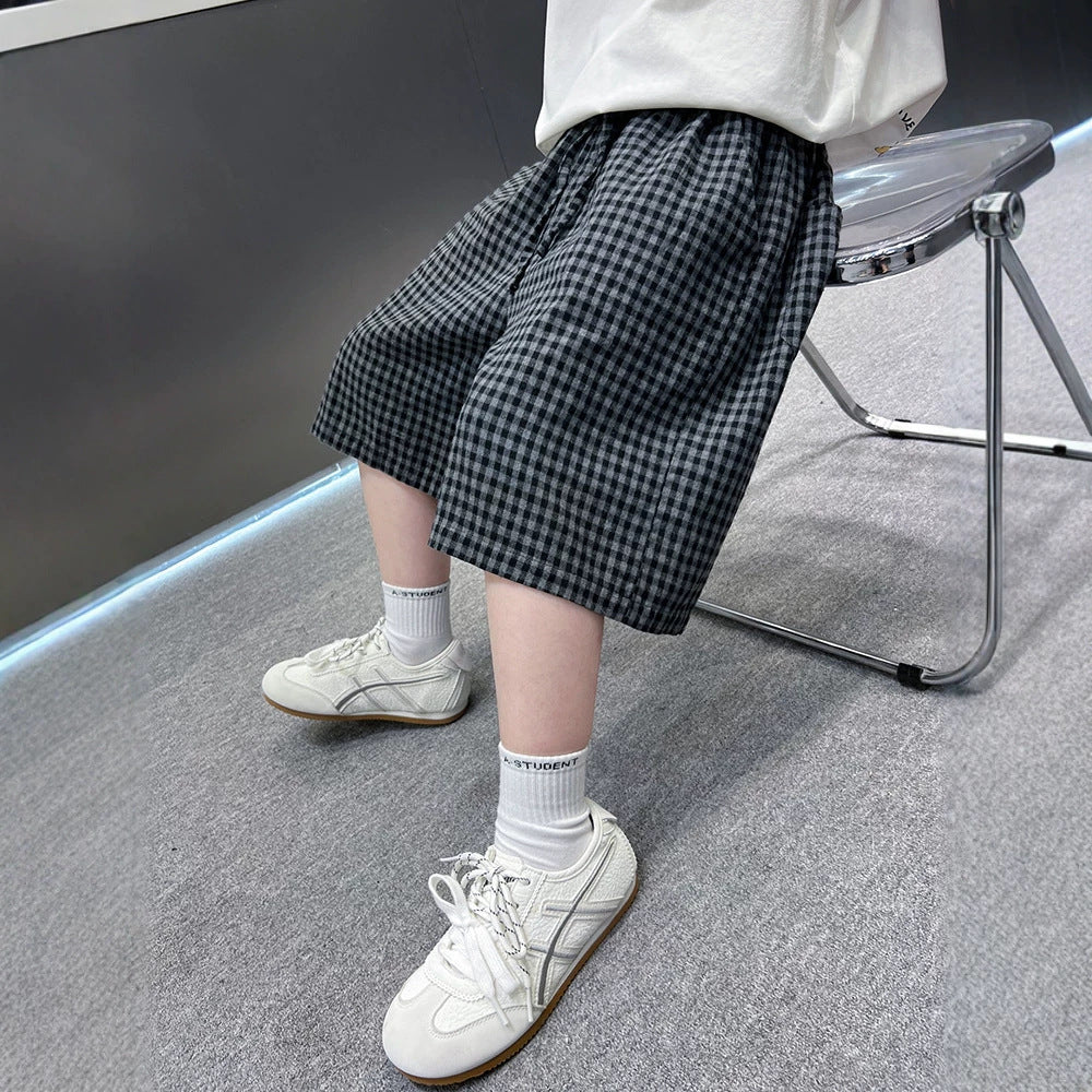 Casual Kids Boy  Shorts Lightweight Mid-Length Pants