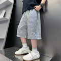 Casual Stripe Shorts for Boys Lightweight Mid-Length Pants