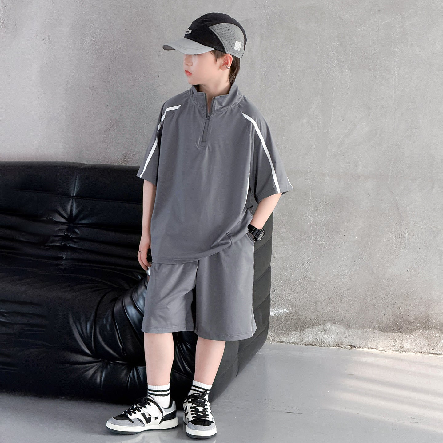 Boy's Outfit Set, Short Sleeve Two-Piece Set for Kids