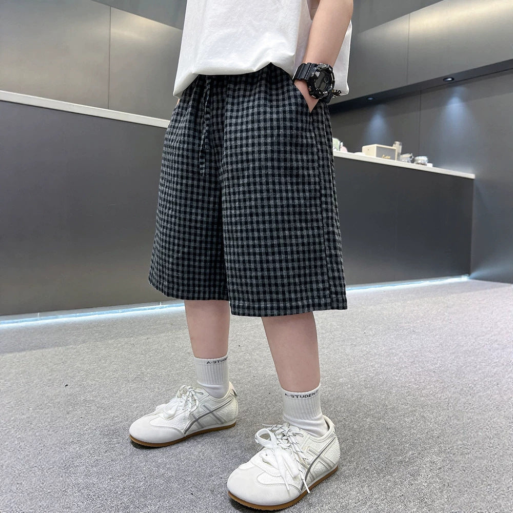 Casual Kids Boy  Shorts Lightweight Mid-Length Pants