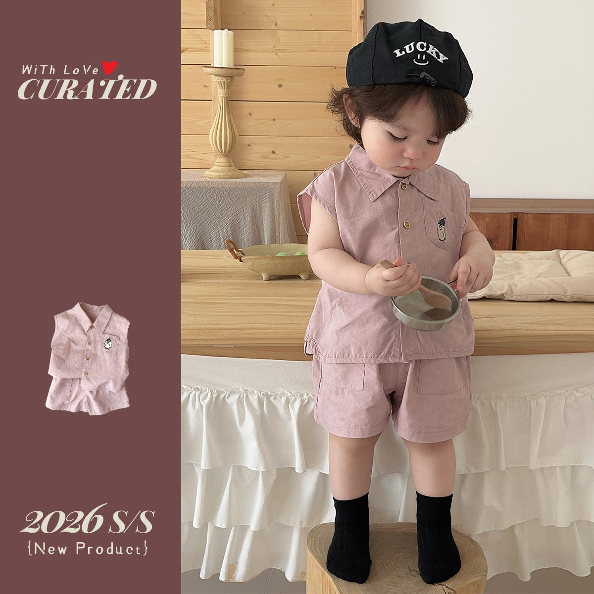 Cool and Lightweight Baby Boy Outfit Set  Loose Shorts Casual Two-Piece Infant Clothing Summer Separates