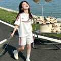 Cute Girls' Set, Short Sleeve Casual Two-Piece