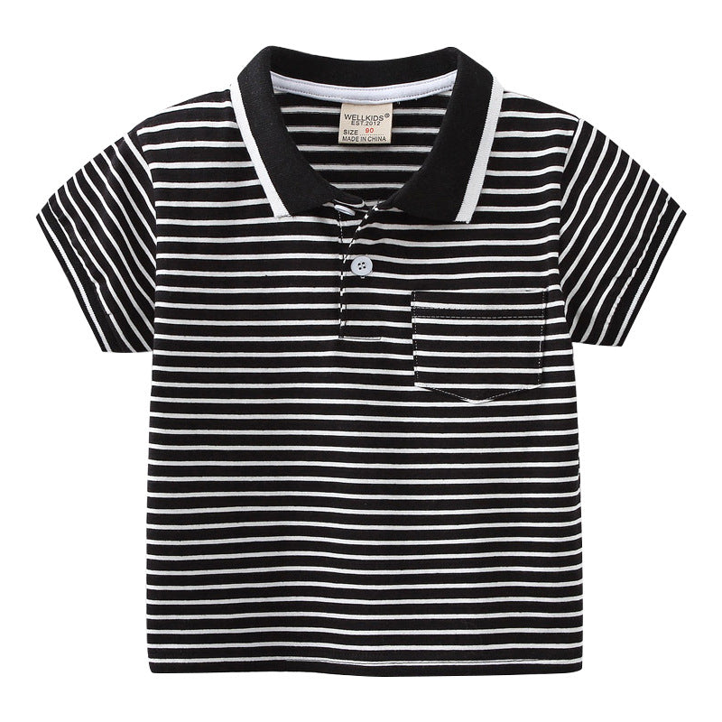 Short Sleeve Polo Shirt for Boys Cartoon Printed T-Shirt Kids Boy's Clothing