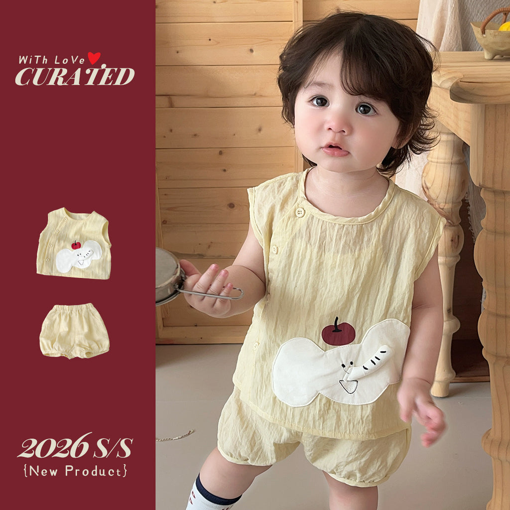 Elephant Print Sleeveless Vest  Lightweight T-Shirt Outfit